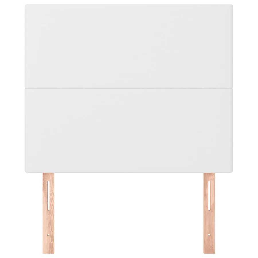 Tête de lit blanche 100 x 5 x 118/128 cm similicuir - 3