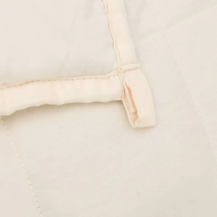 Couverture lestée Crème clair 220x240 cm 15 kg Tissu - 5