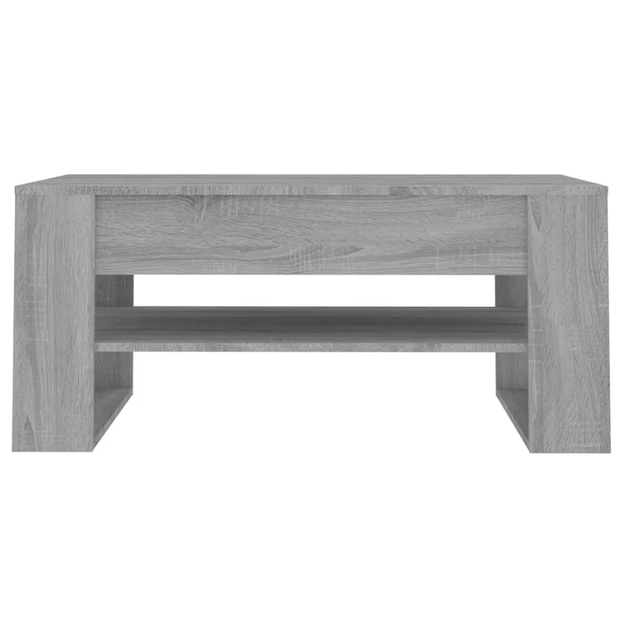Table basse sonoma gris 102x55x45 cm bois d'ingénierie - 3