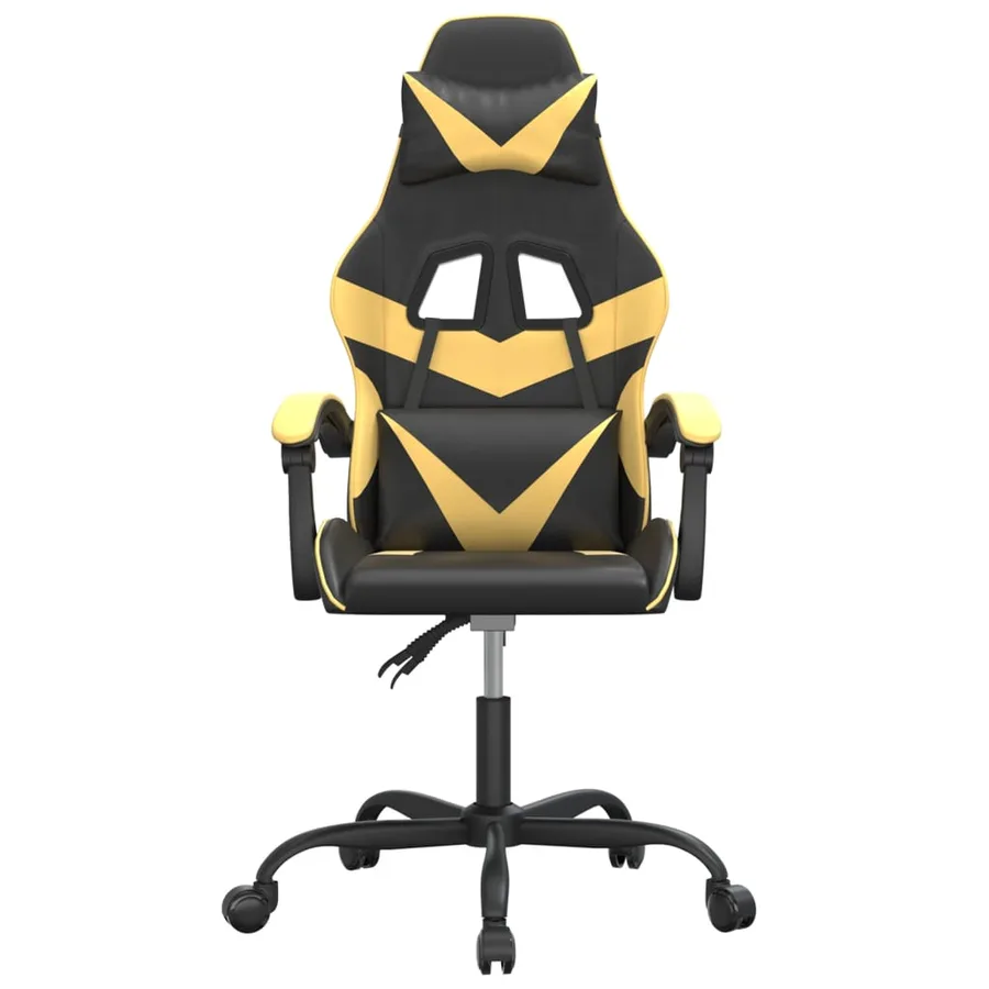 Chaise de jeu Noir et doré Similicuir - 3