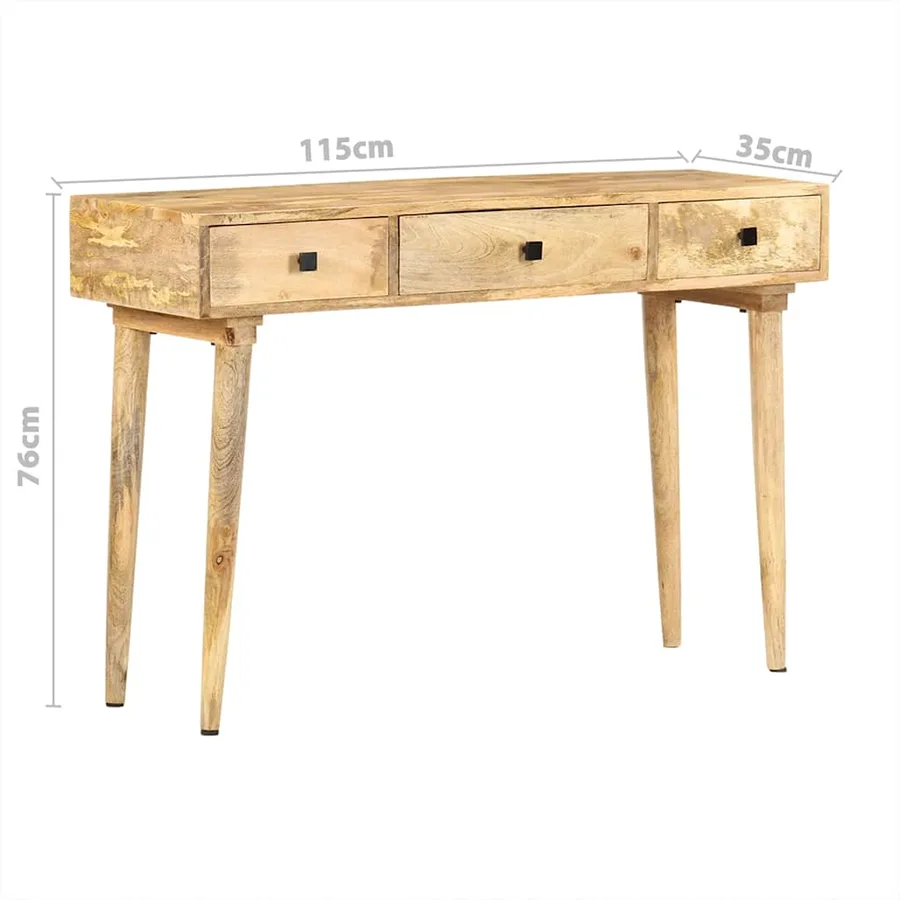 Table console 115x35x76 cm Bois de manguier massif - 9