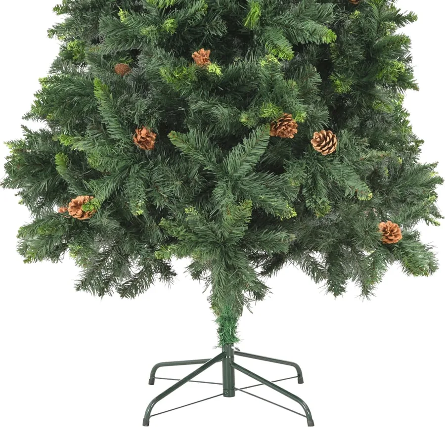 Sapin de Noël artificiel avec pommes de pin Vert 210 cm - 7