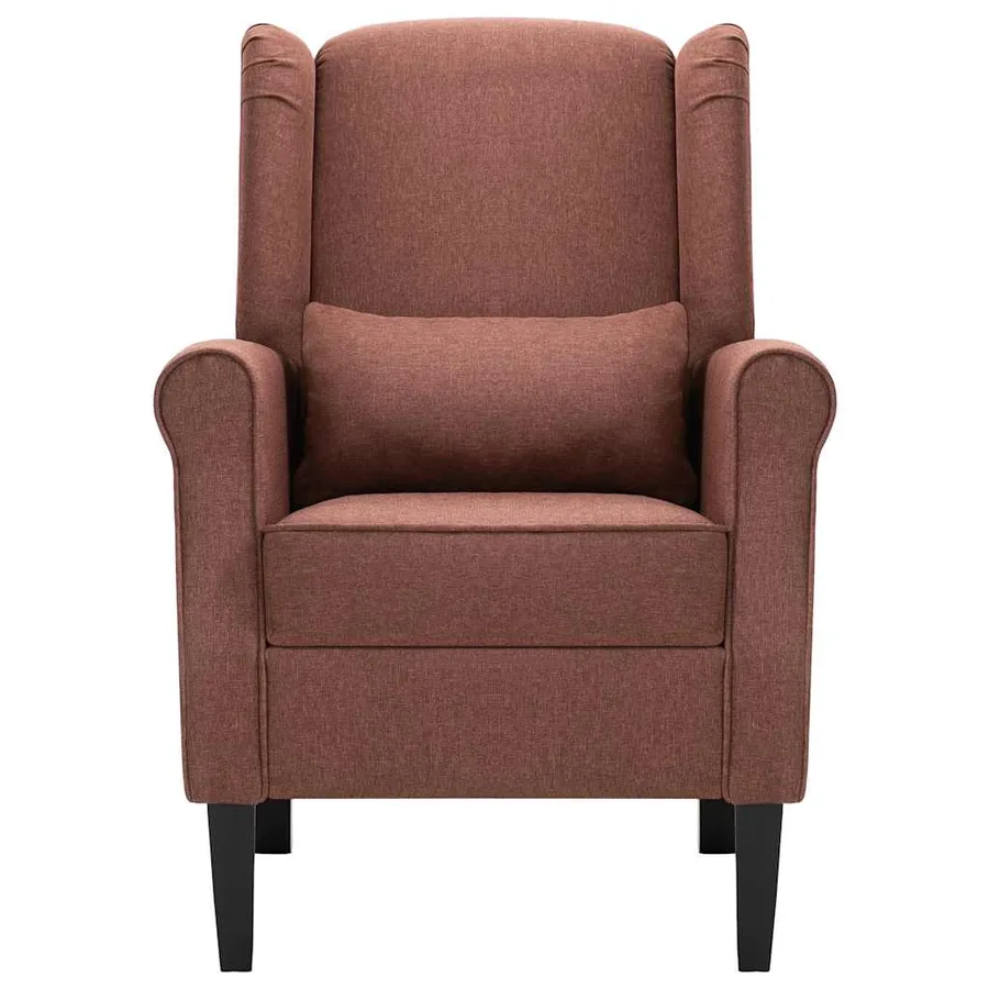 Fauteuil marron tissu - 3