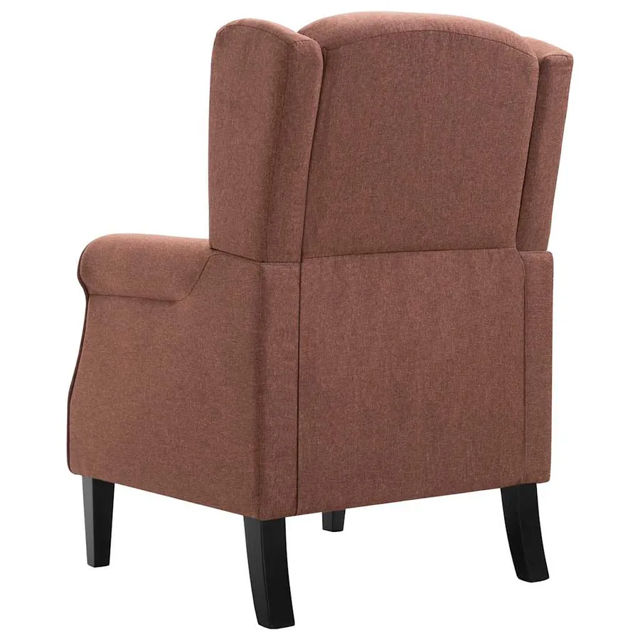 Fauteuil marron tissu - 5