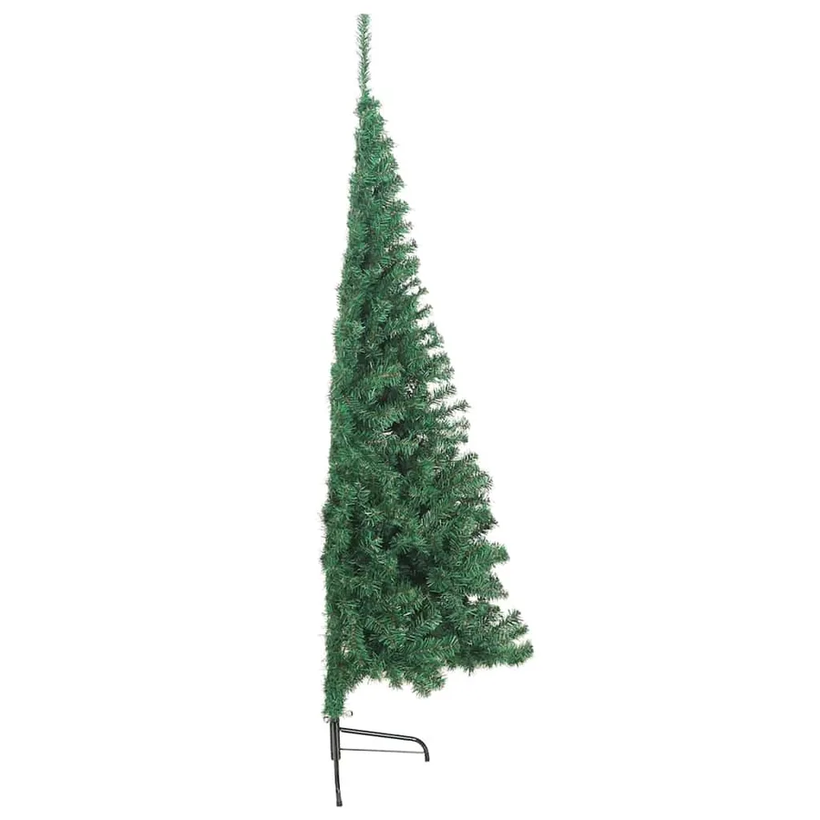 Sapin de Noël artificiel moitié avec support vert 180 cm PVC - 6