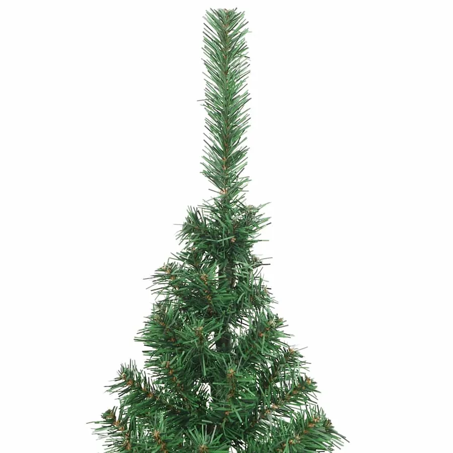 Sapin de Noël artificiel moitié avec support vert 180 cm PVC - 7