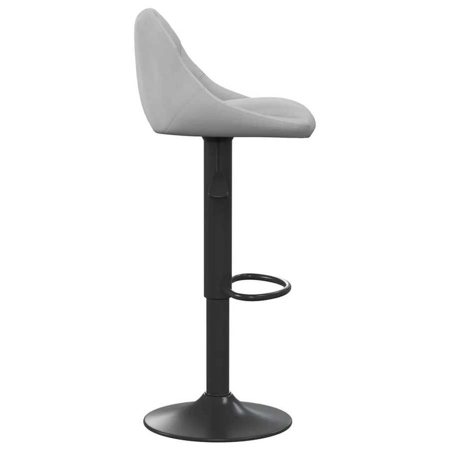 Tabouret de bar Gris clair Velours - 4
