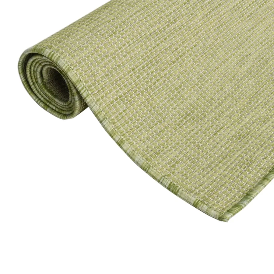 Tapis à tissage plat d'extérieur 100x200 cm Vert - 3