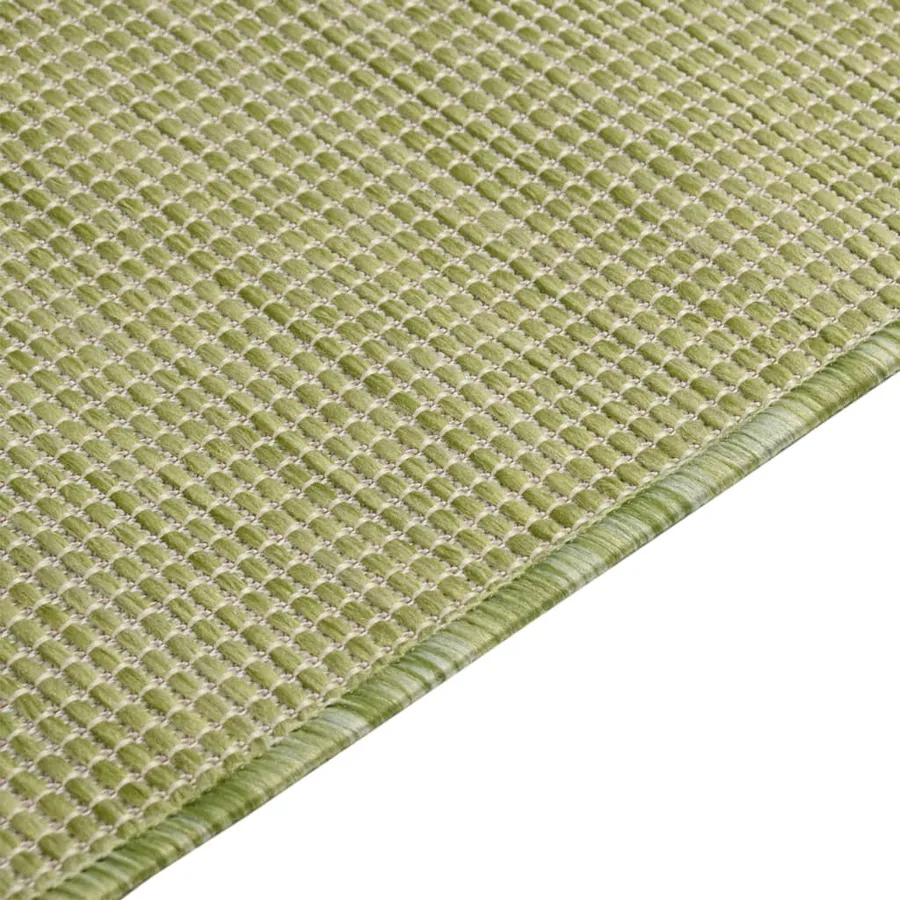 Tapis à tissage plat d'extérieur 100x200 cm Vert - 4