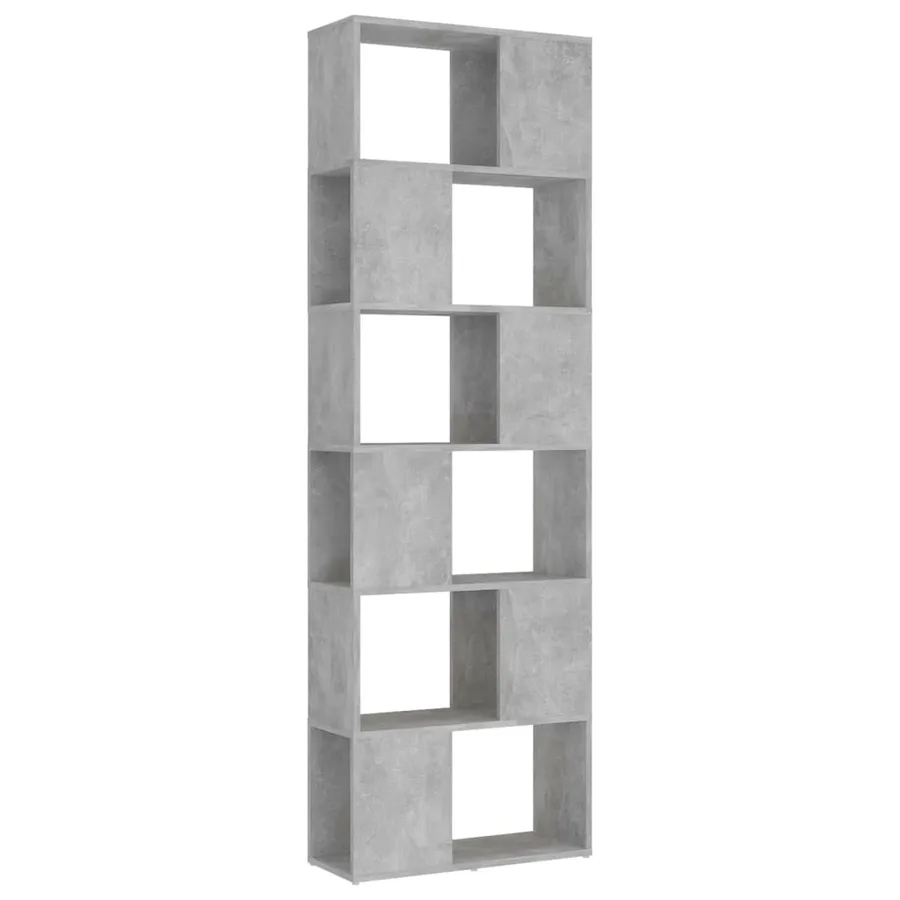 Bibliothèque/Séparateur de pièce Gris béton 60x24x186 cm - 2