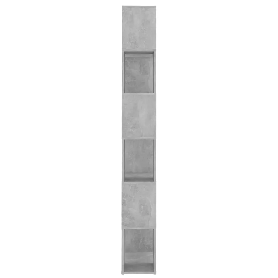 Bibliothèque/Séparateur de pièce Gris béton 60x24x186 cm - 6