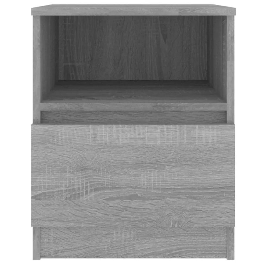 Table de chevet sonoma gris 40x40x50 cm bois d'ingénierie - 4