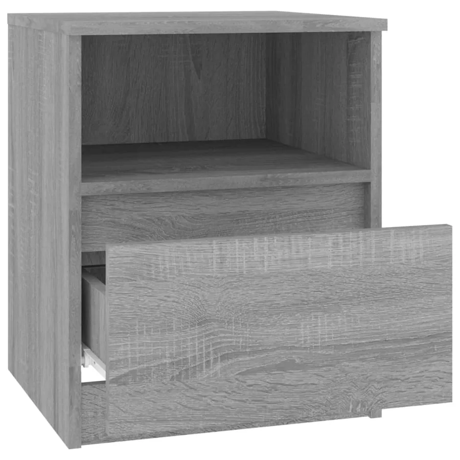 Table de chevet sonoma gris 40x40x50 cm bois d'ingénierie - 5