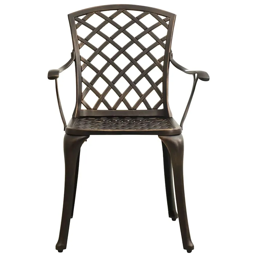 Ensemble de bistro 3 pcs Aluminium coulé Bronze - 3