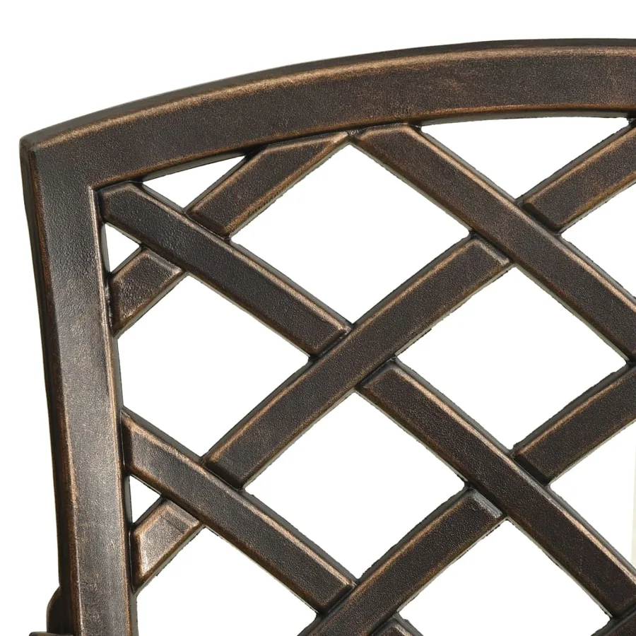 Ensemble de bistro 3 pcs Aluminium coulé Bronze - 5