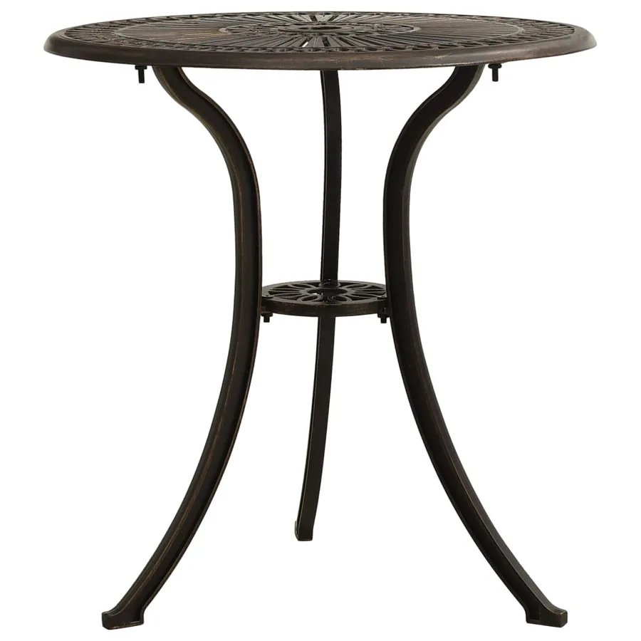 Ensemble de bistro 3 pcs Aluminium coulé Bronze - 6