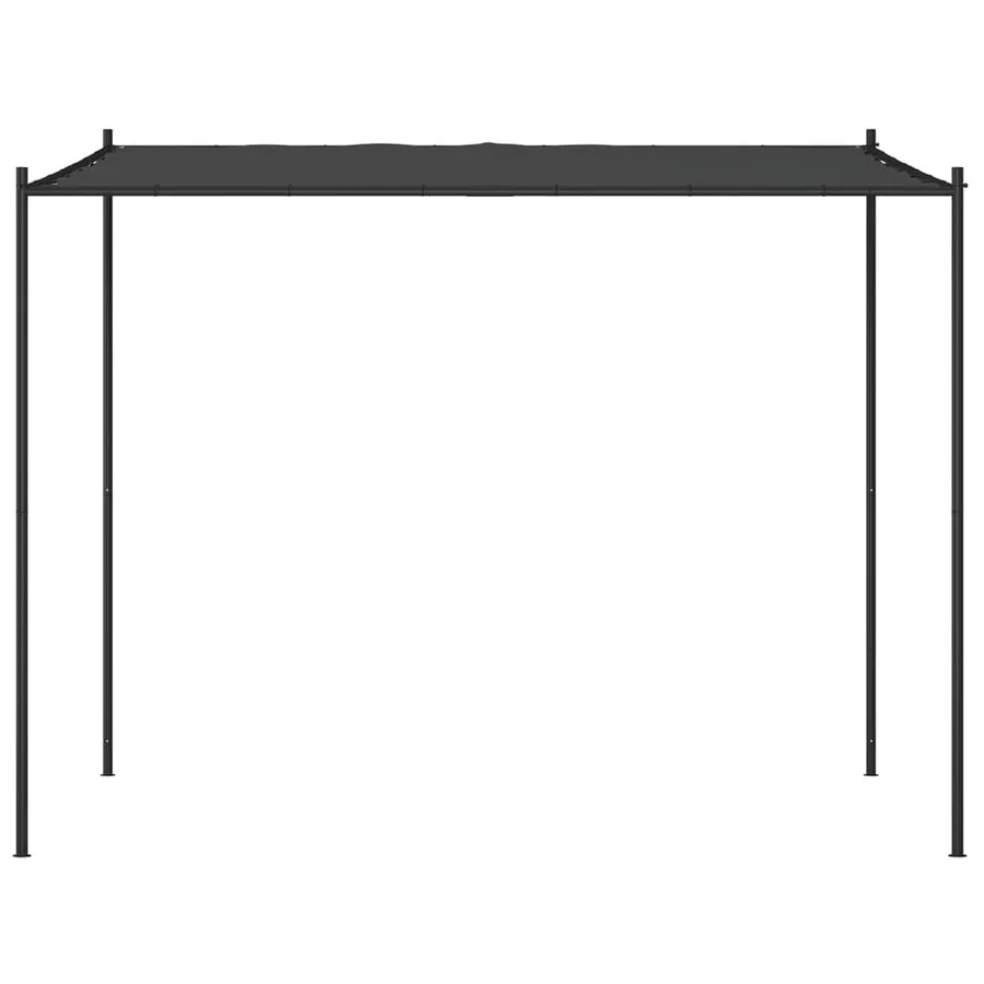 Belvédère anthracite 3x3 m 180 g/m² tissu et acier - 3