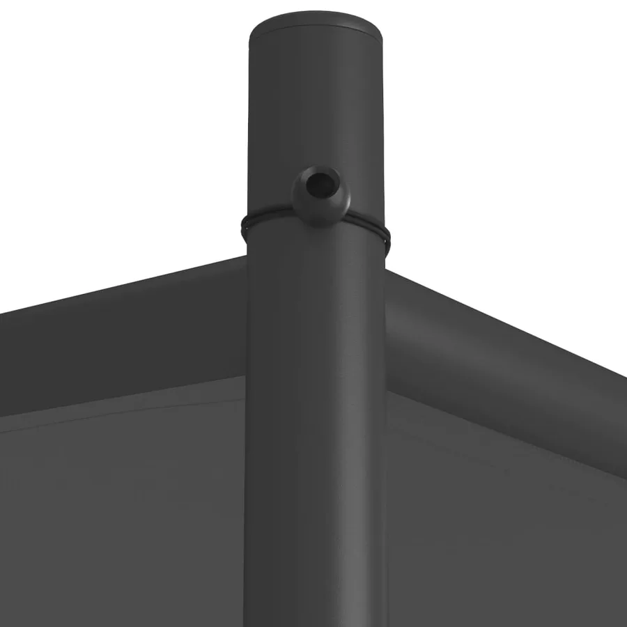 Belvédère anthracite 3x3 m 180 g/m² tissu et acier - 6