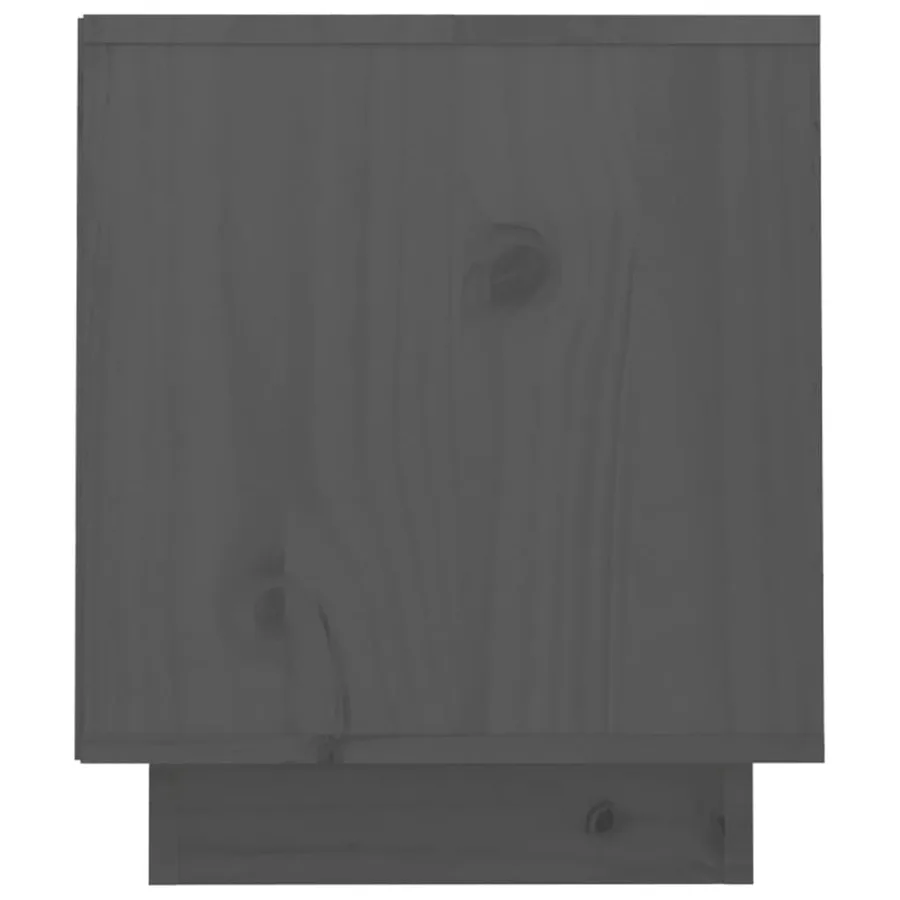 Meuble TV Gris 70x34x40 cm Bois de pin massif - 8