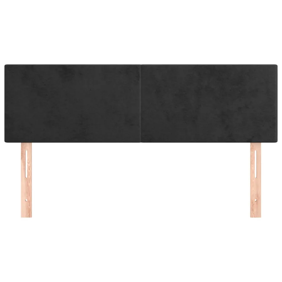Têtes de lit Noir 144 x 5 x 78/88 cm Velours - 3