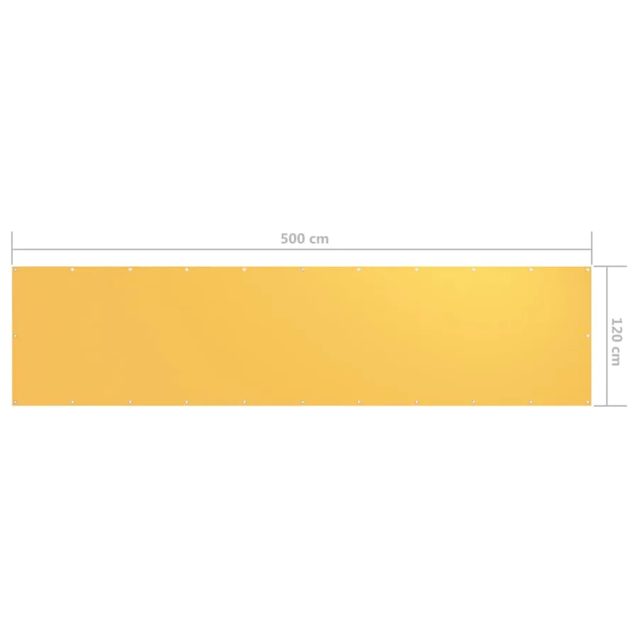 Écran de balcon Jaune 120x500 cm Tissu Oxford - 5