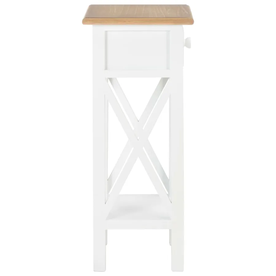 Table d'appoint Blanc 27 x 27 x 65,5 cm Bois - 4
