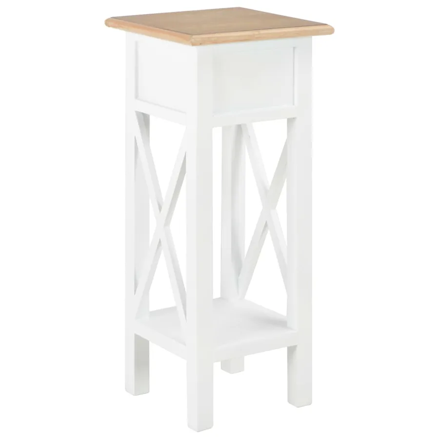 Table d'appoint Blanc 27 x 27 x 65,5 cm Bois - 5
