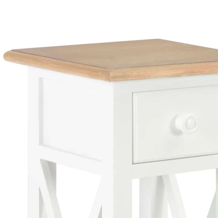 Table d'appoint Blanc 27 x 27 x 65,5 cm Bois - 6