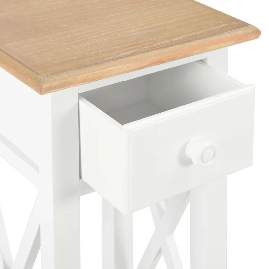 Table d'appoint Blanc 27 x 27 x 65,5 cm Bois - 7