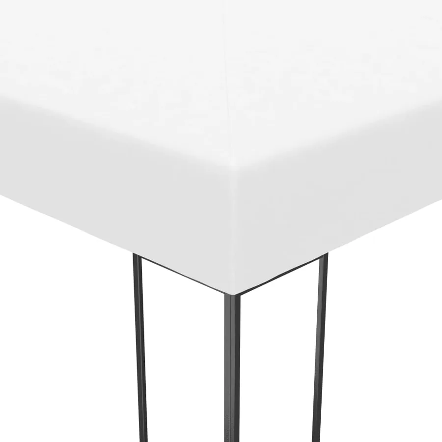 Chapiteau de jardin avec guirlande lumineuse à LED 3x3 m Blanc - 5
