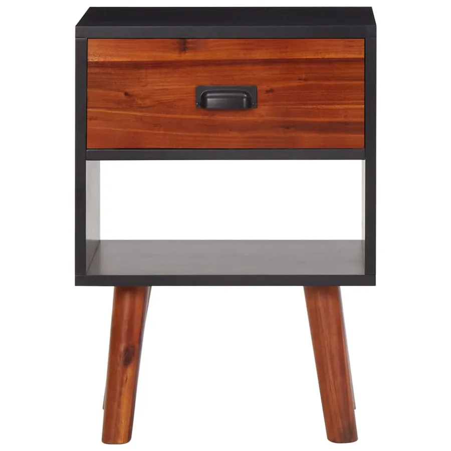 Bois d'acacia massif Table de chevet 40x30x57 cm - 2