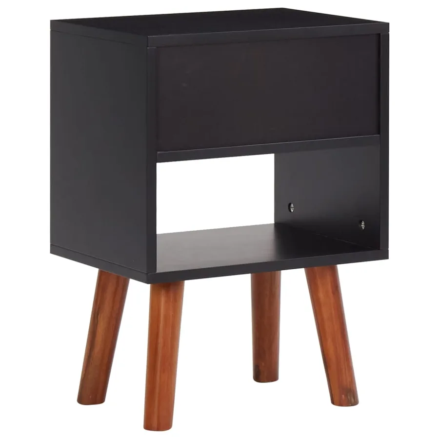 Bois d'acacia massif Table de chevet 40x30x57 cm - 5