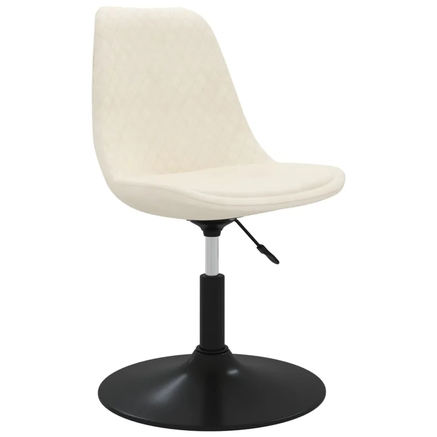 Chaises à manger pivotantes lot de 4 Crème Velours - 3