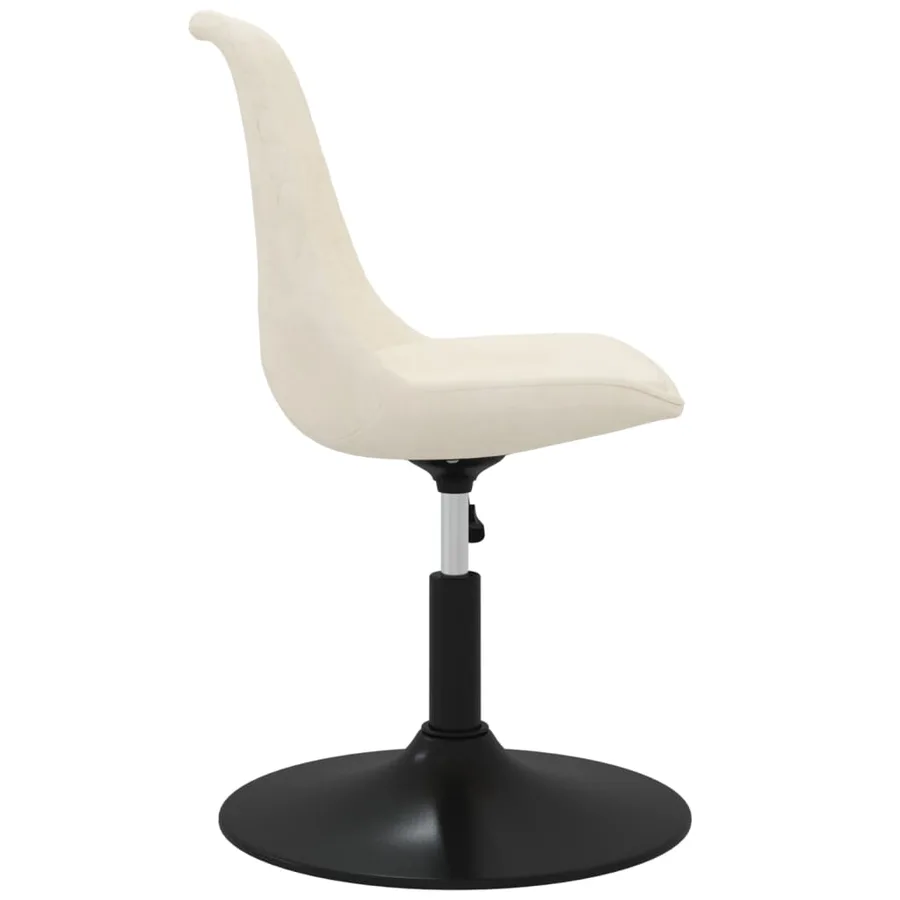Chaises à manger pivotantes lot de 4 Crème Velours - 5