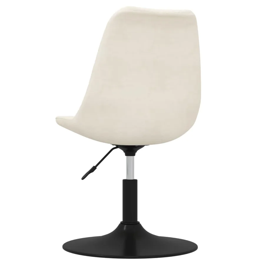 Chaises à manger pivotantes lot de 4 Crème Velours - 6
