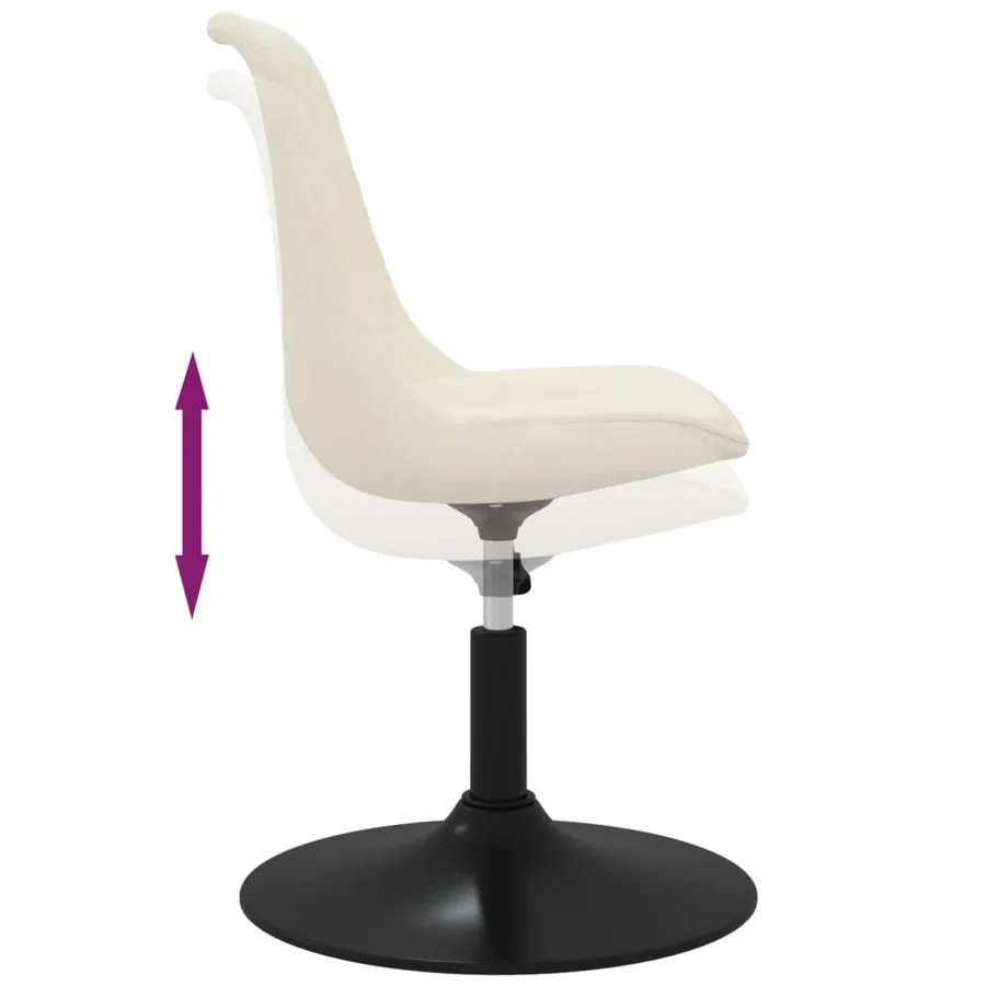 Chaises à manger pivotantes lot de 4 Crème Velours - 7
