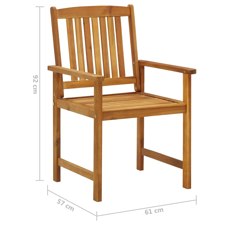 Chaises de jardin avec coussins lot de 6 Bois d'acacia massif - 8