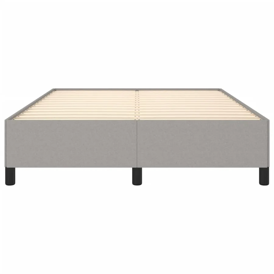 Cadre de lit sans matelas gris clair 140x190 cm tissu - 5