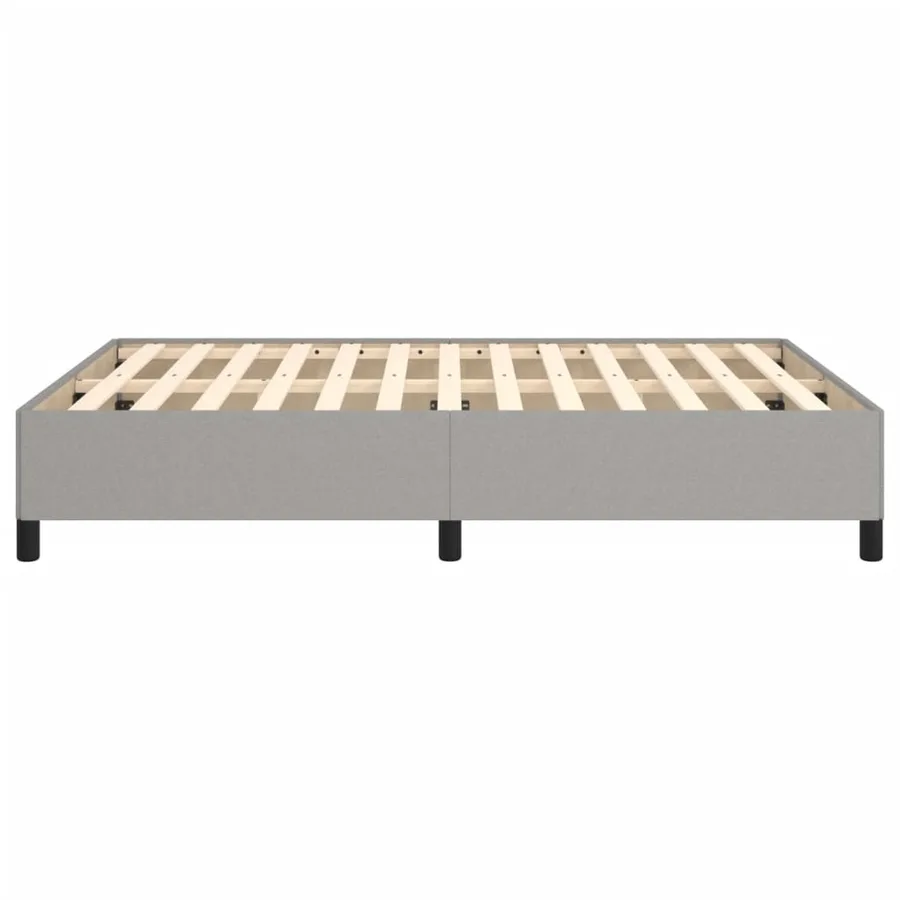 Cadre de lit sans matelas gris clair 140x190 cm tissu - 6