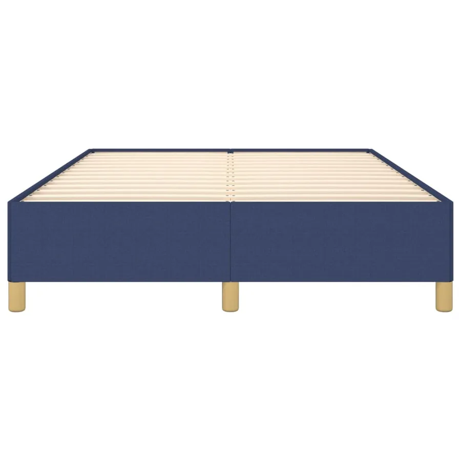 Cadre de lit sans matelas bleu 140x190 cm tissu - 5