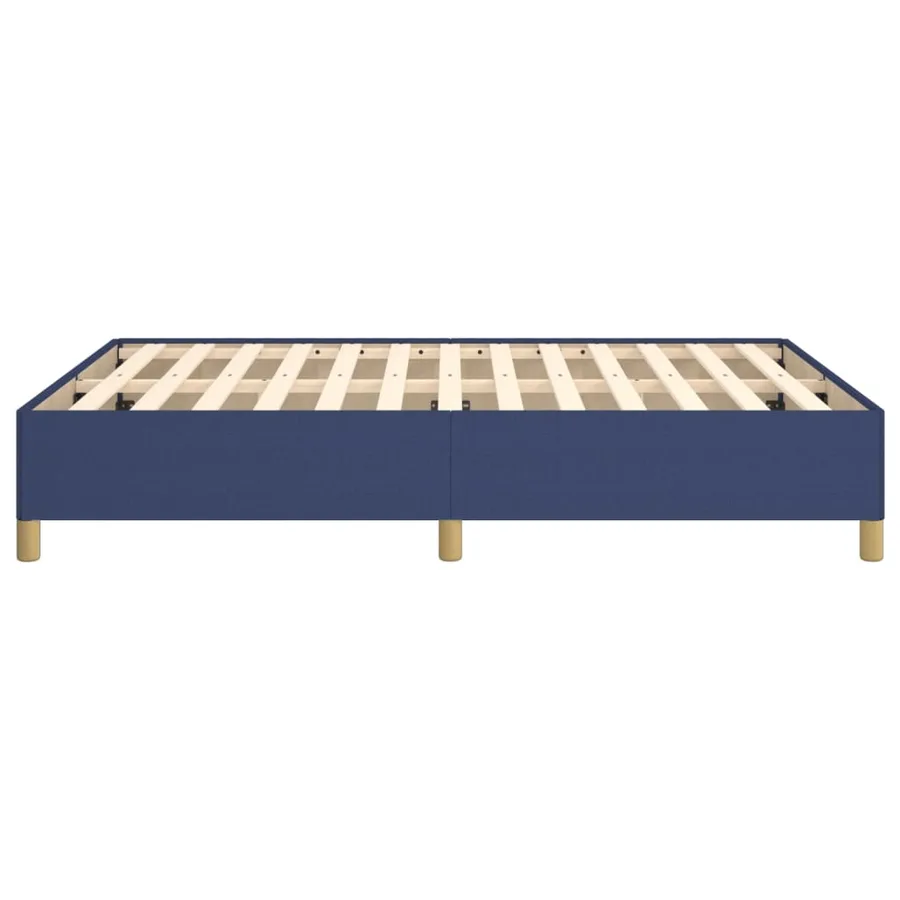 Cadre de lit sans matelas bleu 140x190 cm tissu - 6