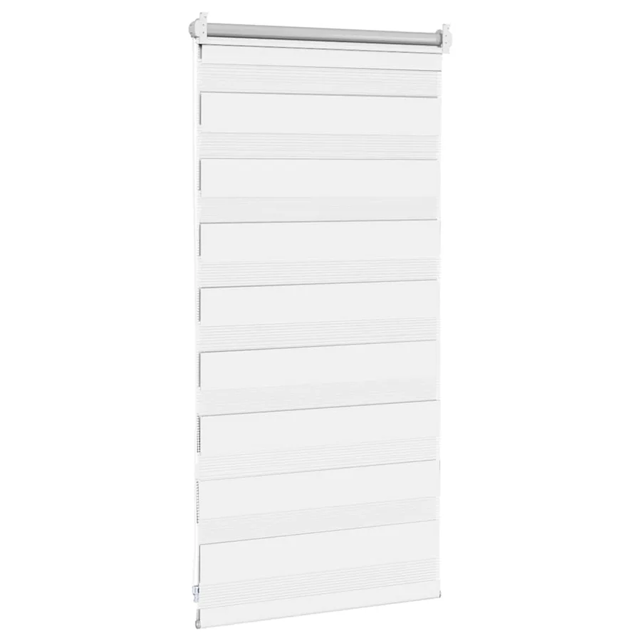 Store vénitien zébré 40,9 x 100 cm, largeur du tissu 36,7 cm, blanc - 4