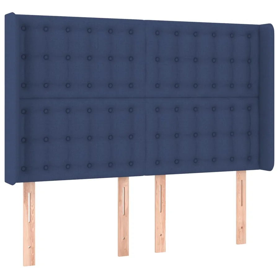 Sommier à lattes de lit avec matelas Bleu 140x200 cm Tissu - 6
