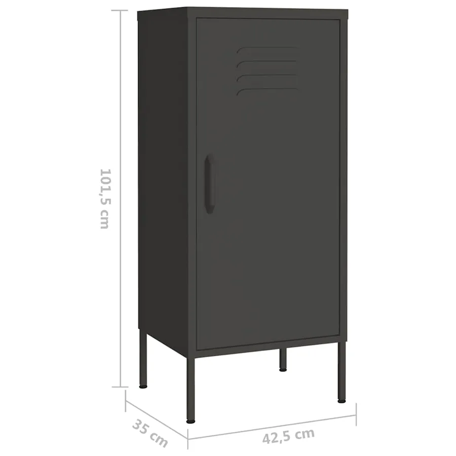 Armoire de rangement Anthracite 42,5x35x101,5 cm Acier - 8