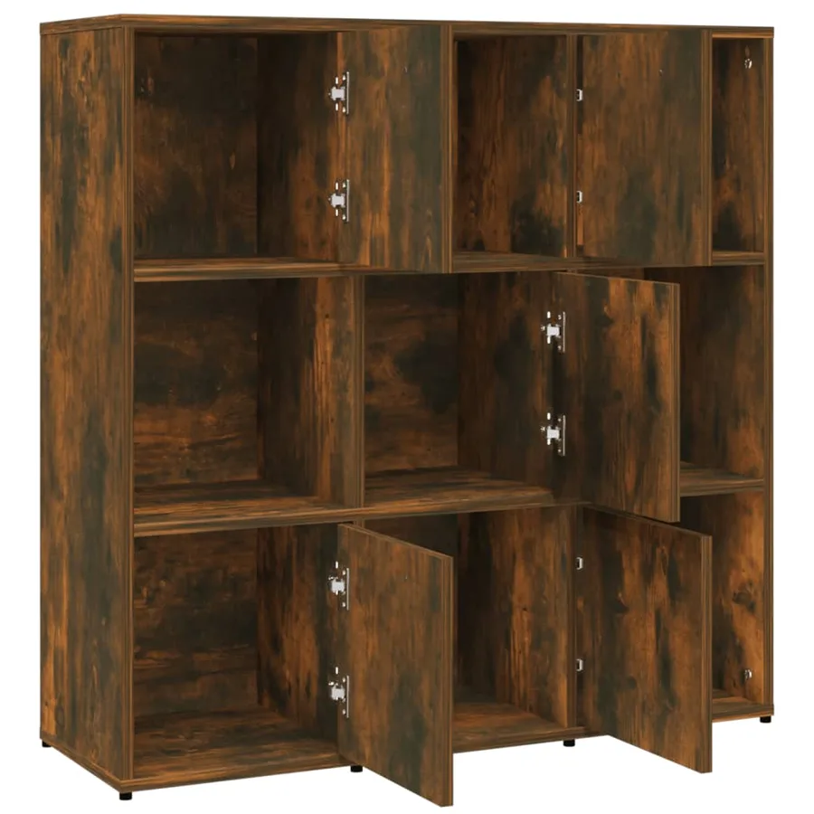 Bibliothèque Chêne fumé 90x30x90 cm Bois d'ingénierie - 5
