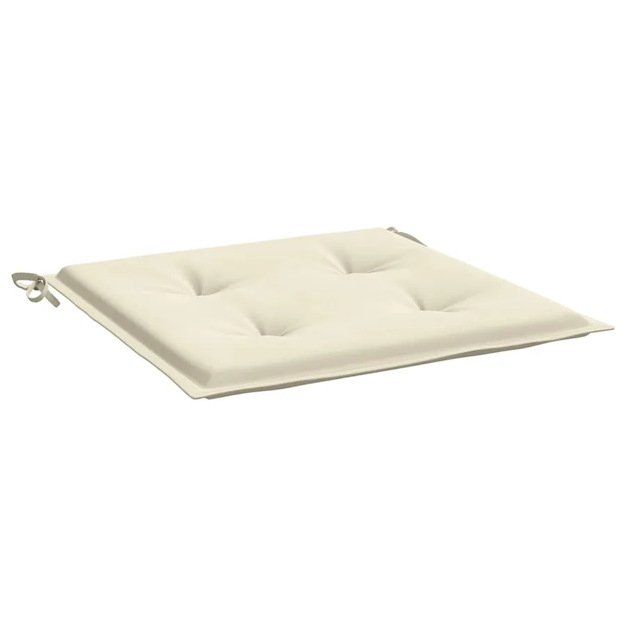 Coussins de chaise de jardin lot de 4 crème 40x40x4 cm - 5