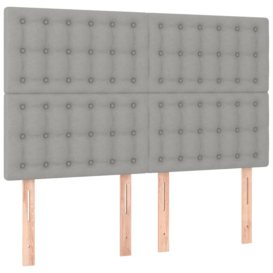 Sommier à lattes de lit et matelas et LED Gris clair 140x190 cm - 7