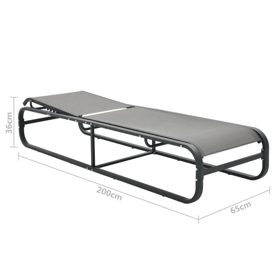 Chaise longue Aluminium et textilène - 8