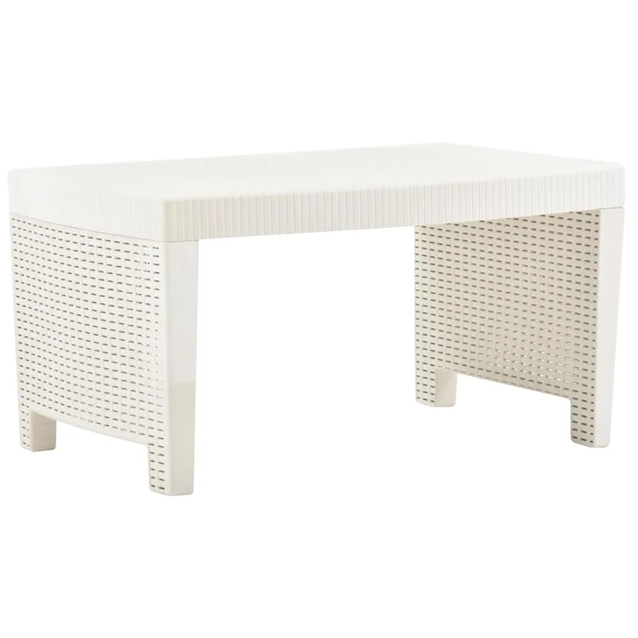 Salon de jardin 3 pcs Plastique Blanc - 6
