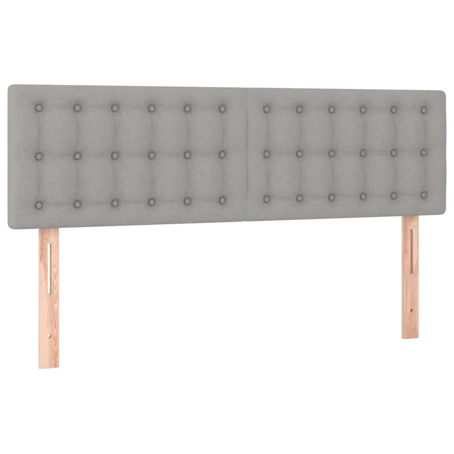 Sommier à lattes de lit et matelas et LED Gris clair 140x200 cm - 7